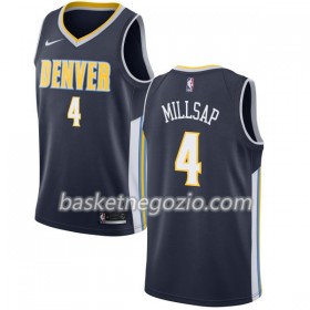 Canotte Uomo Denver Nuggets Paul Millsap 4 Nike 2017-18 Navy Swingman